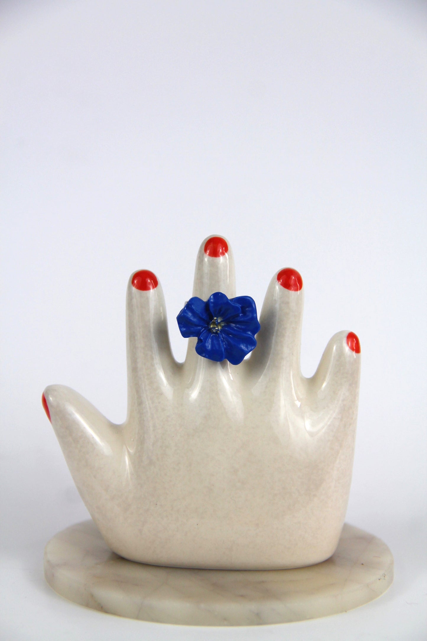 Flower Power ring - Buttercup - Royal blue