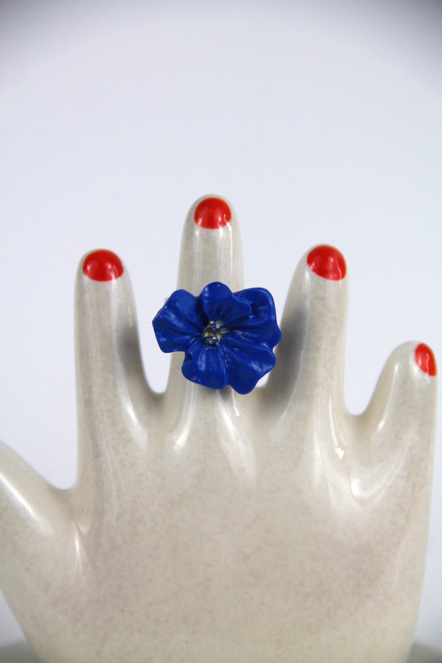 Flower Power ring - Buttercup - Royal blue
