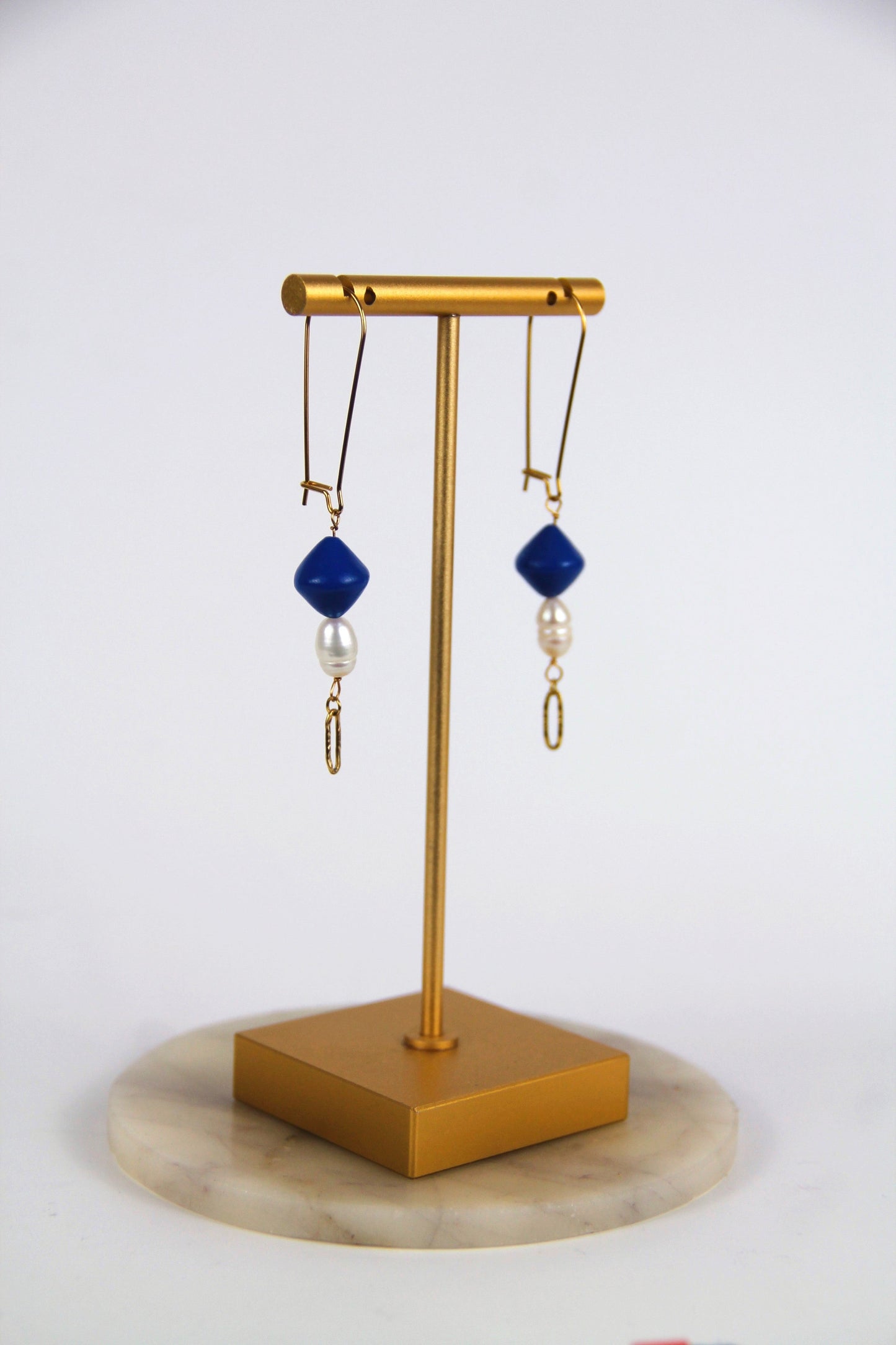 Freshwater pearl ODETTE earrings - Blue