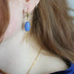 EMI bead earrings - Pearly blue