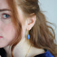 EMI bead earrings - Pearly blue
