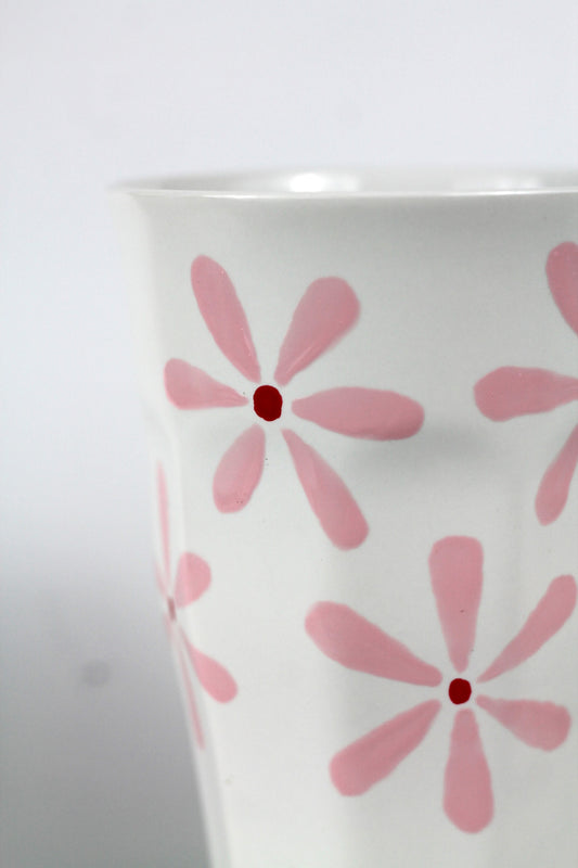 Porcelain FLOWER latte mug - Pink