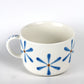 Porcelain FLOWER cappuccino mug - Blue
