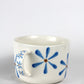 Porcelain FLOWER cappuccino mug - Blue