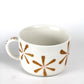 Porcelain FLOWER cappuccino mug - Gold