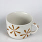 Porcelain FLOWER cappuccino mug - Gold