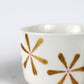 Porcelain FLOWER cappuccino mug - Gold