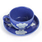 Porcelain CLOUD coffee mug and coaster set - White