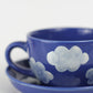 Porcelain CLOUD coffee mug and coaster set - White