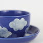 Porcelain CLOUD coffee mug and coaster set - White