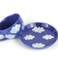 Porcelain CLOUD coffee mug and coaster set - White