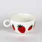 Porcelain FRUITY espresso mug and coaster set - Strawberry