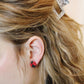 DAISY stud earrings - Marbled red and black