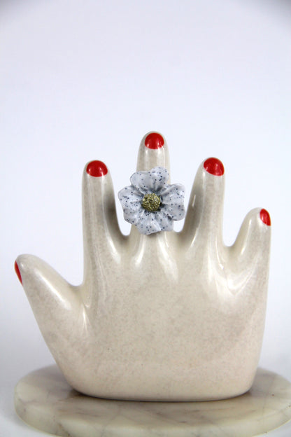 Flower Power ring - Fireweed - Speckled white