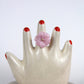 Flower Power ring - Poppy - Pearly light pink