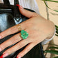 Flower Power ring - Buttercup - Jade green