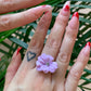 Flower Power ring - Buttercup - Pastel purple