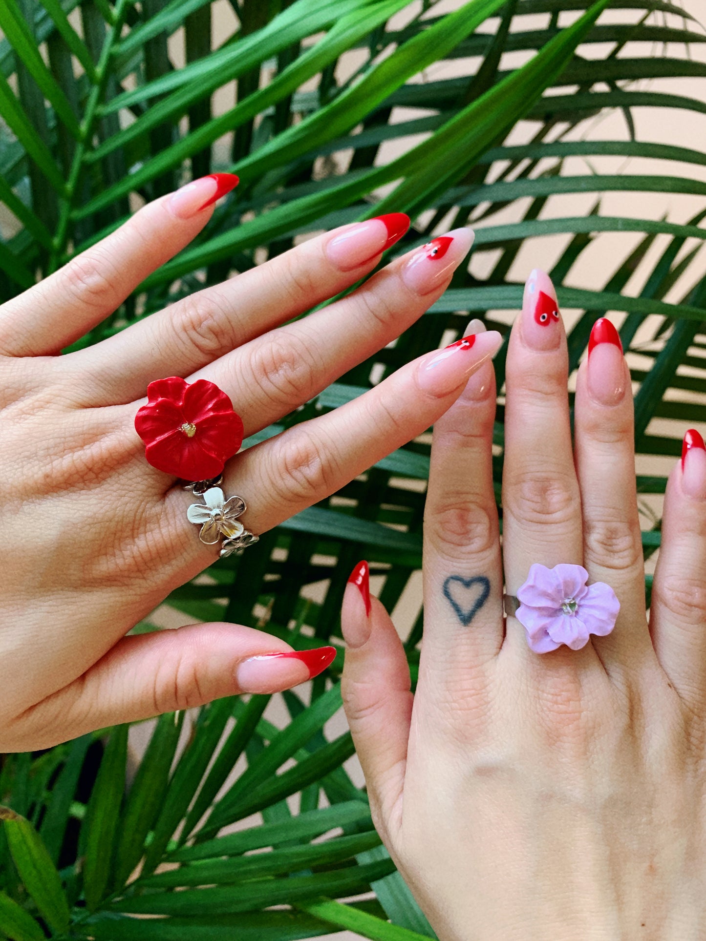Flower Power ring - Buttercup - Pastel purple