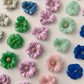 Flower Power ring - Poppy - Pearly light blue