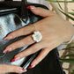 Flower Power ring - Fireweed - Speckled white
