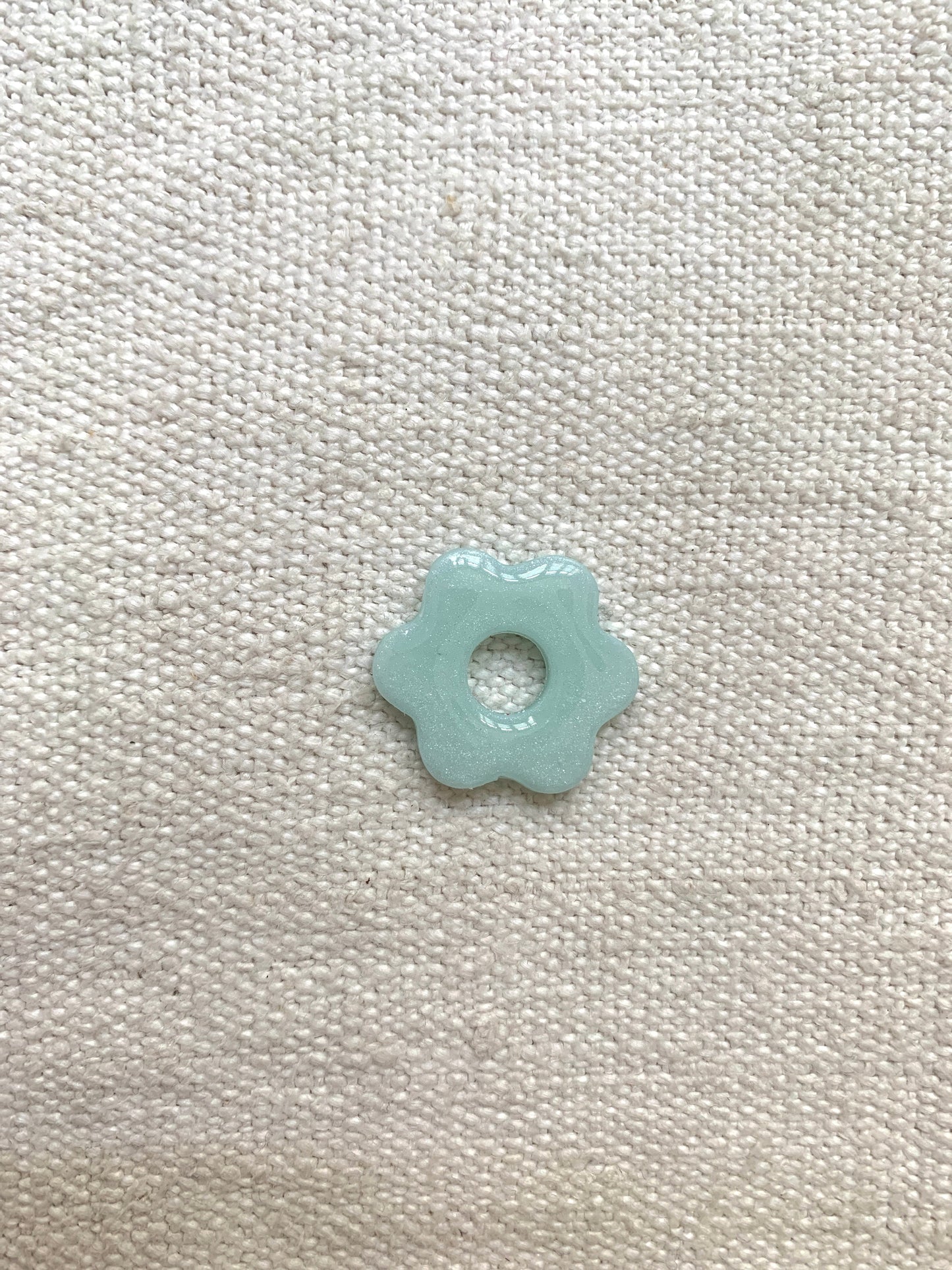 LOUISE flower earrings (charms) - Pastel blue