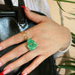 Flower Power ring - Buttercup - Olive green
