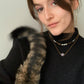 LILOU flower necklace - Black