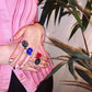 Flower Power ring - Buttercup - Pearly black