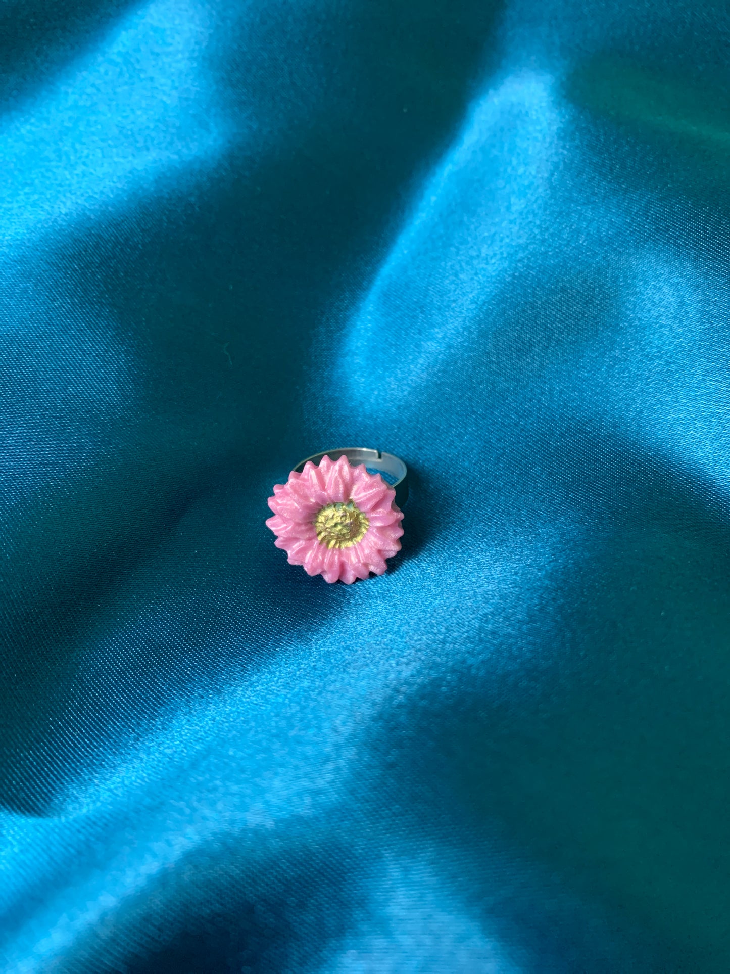 Flower Power ring - Calendula - Pink pearl