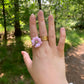 Flower Power ring - Fireweed - Speckled white