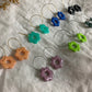 LOUISE flower earrings (charms) - Acid green