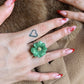 Flower Power ring - Fireweed - Jade green