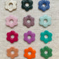 LOUISE flower earrings (charms) - Pastel blue